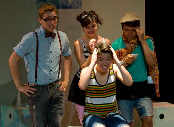 Photo: Queer youth performing in &quot;What's The T?&quot; Image source: The Qu, Google Images